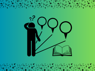 Figur står foran 3 valg