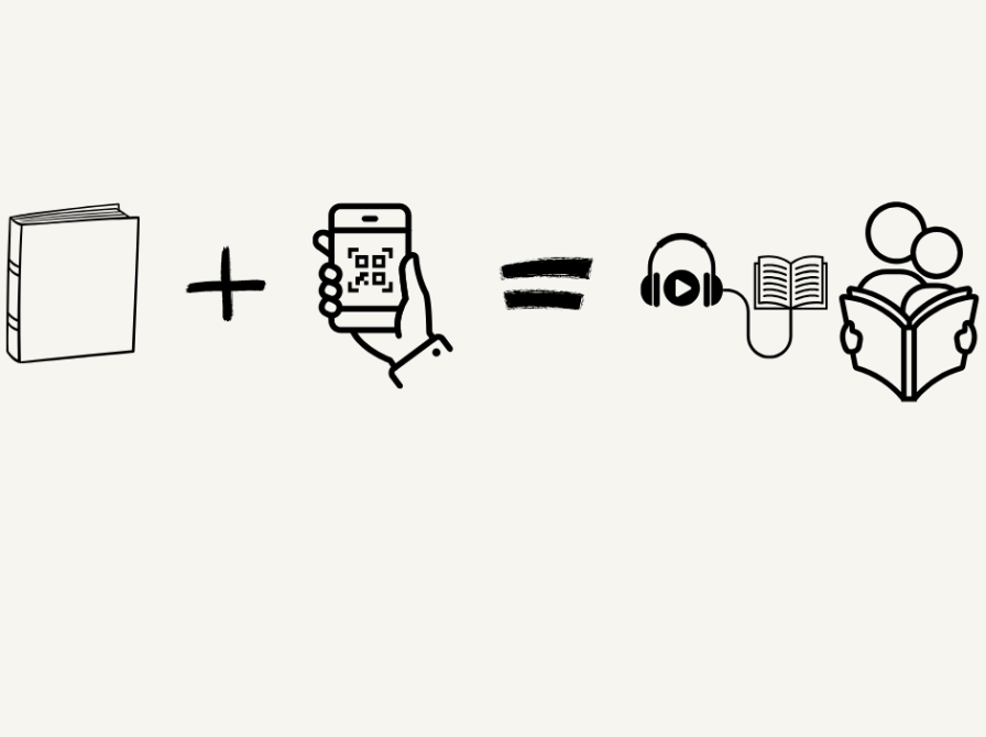 Bog + scan QR = lyt sammen